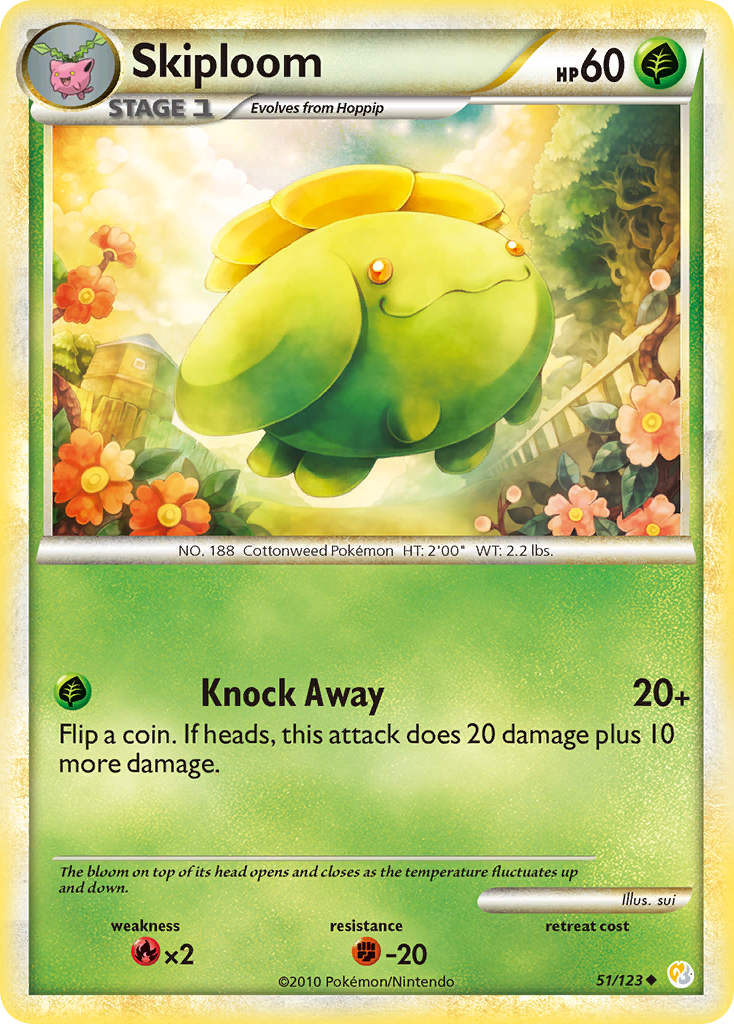 HeartGold SoulSilver Skiploom #51/123